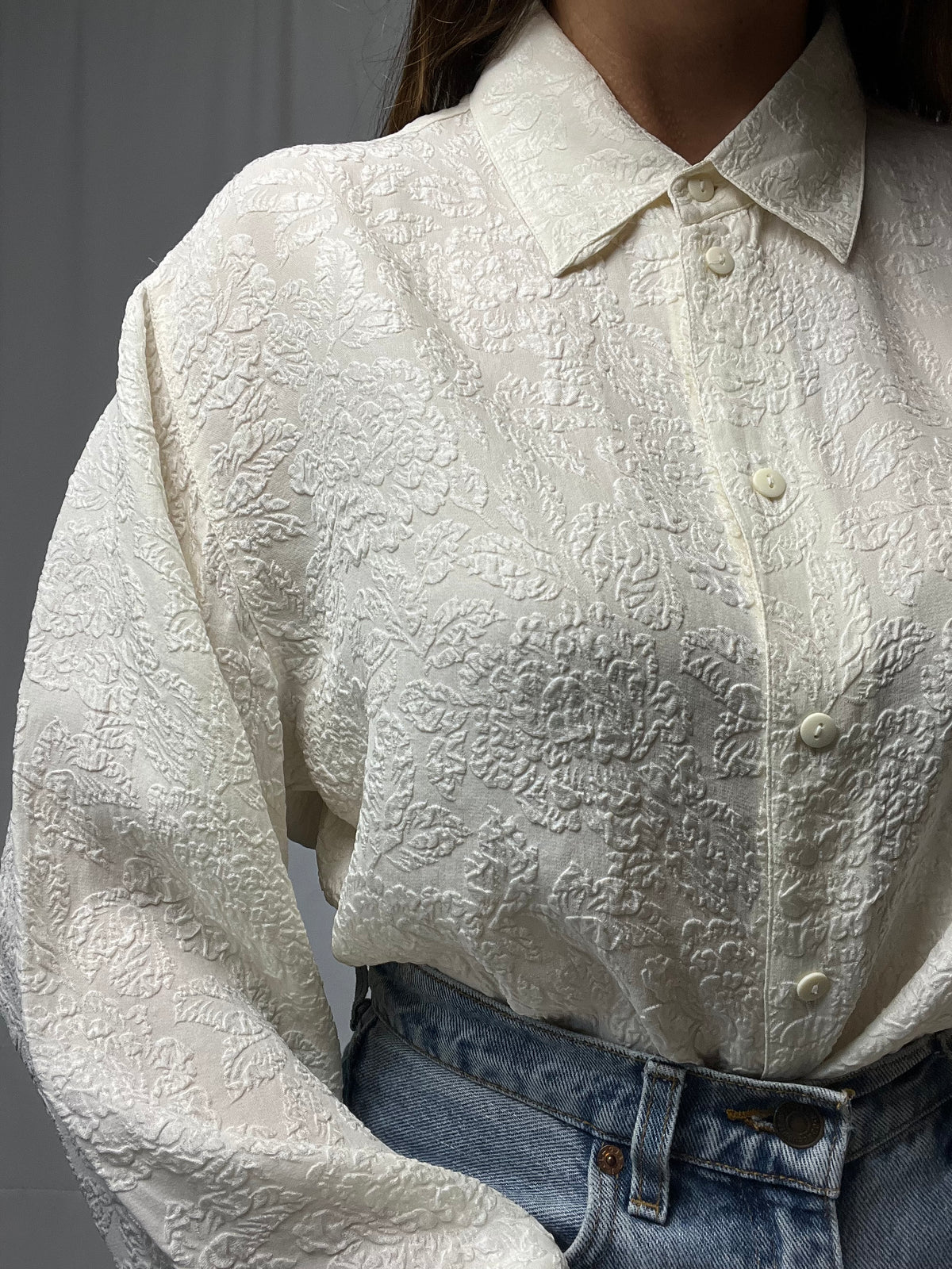 Vintage Silk Blouse Made In France Size M