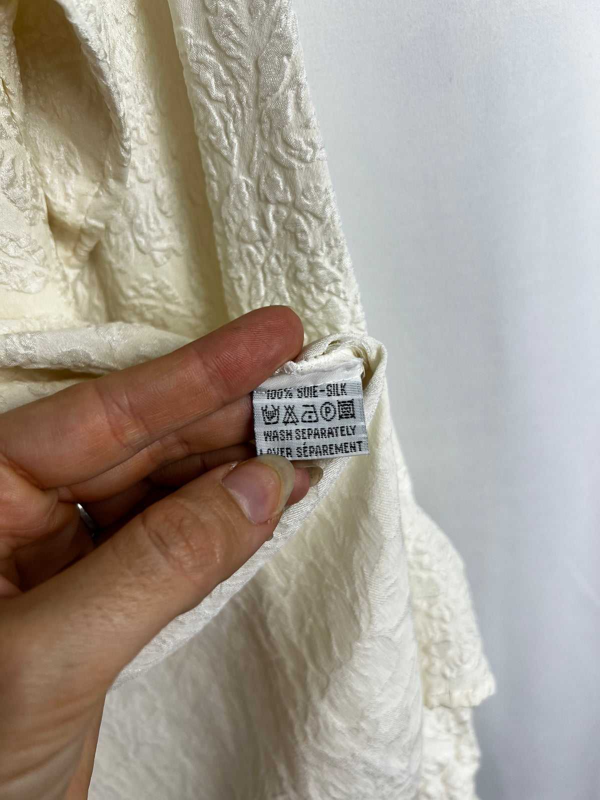 Vintage Silk Blouse Made In France Size M