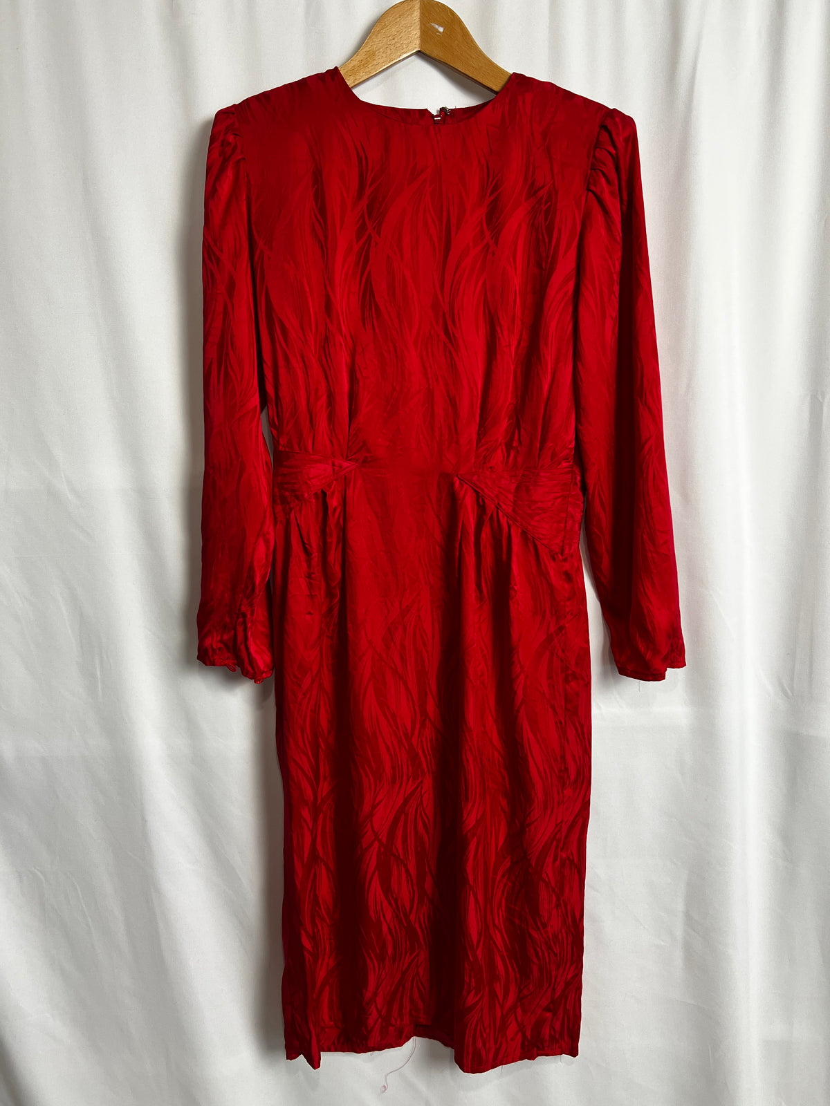 Vintage Argenti 100% Pure Silk Dress Made In Hong Kong Size S
