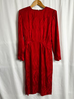 Vintage Argenti 100% Pure Silk Dress Made In Hong Kong Size S