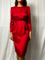 Vintage Argenti 100% Pure Silk Dress Made In Hong Kong Size S
