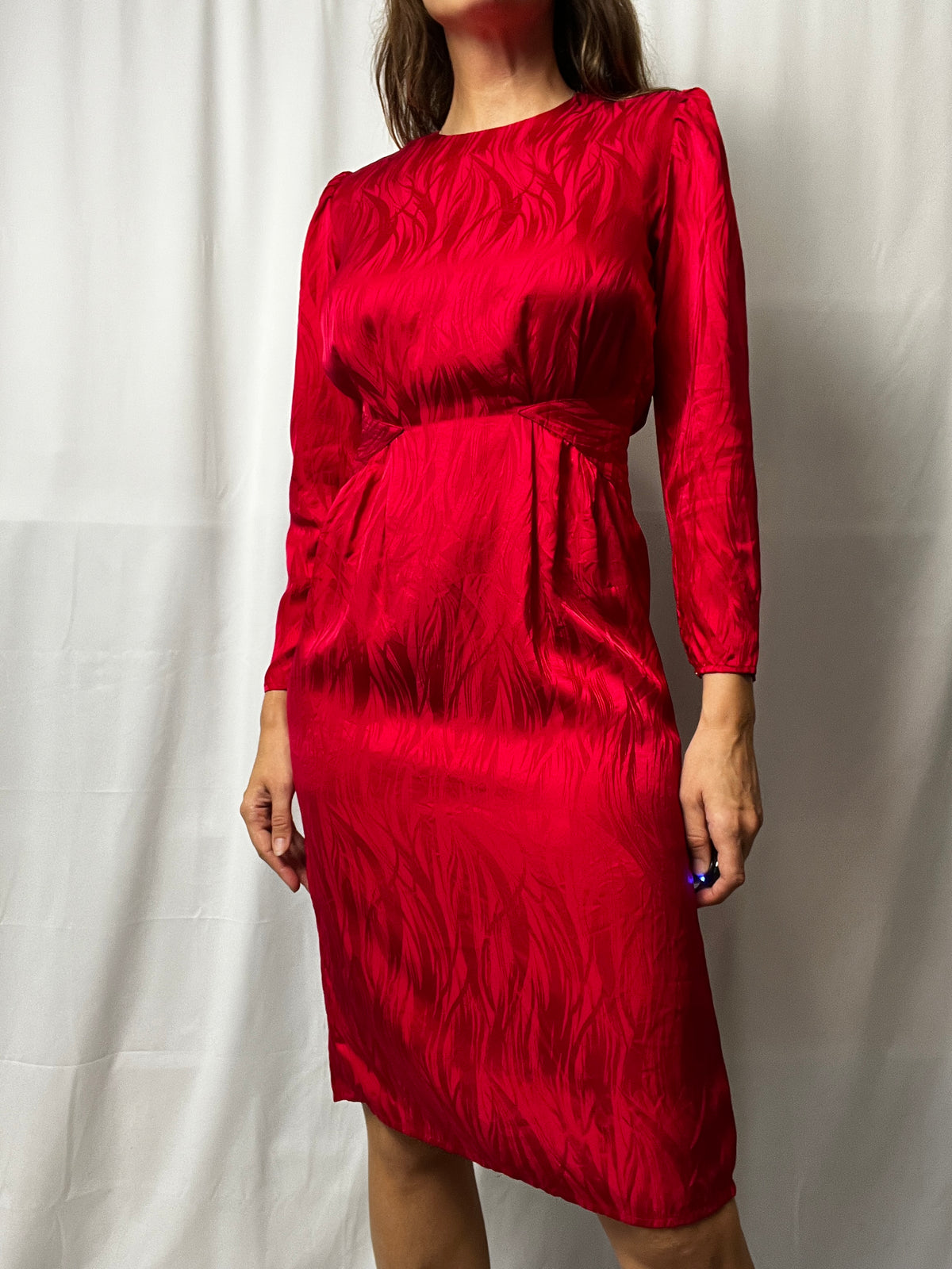 Vintage Argenti 100% Pure Silk Dress Made In Hong Kong Size S