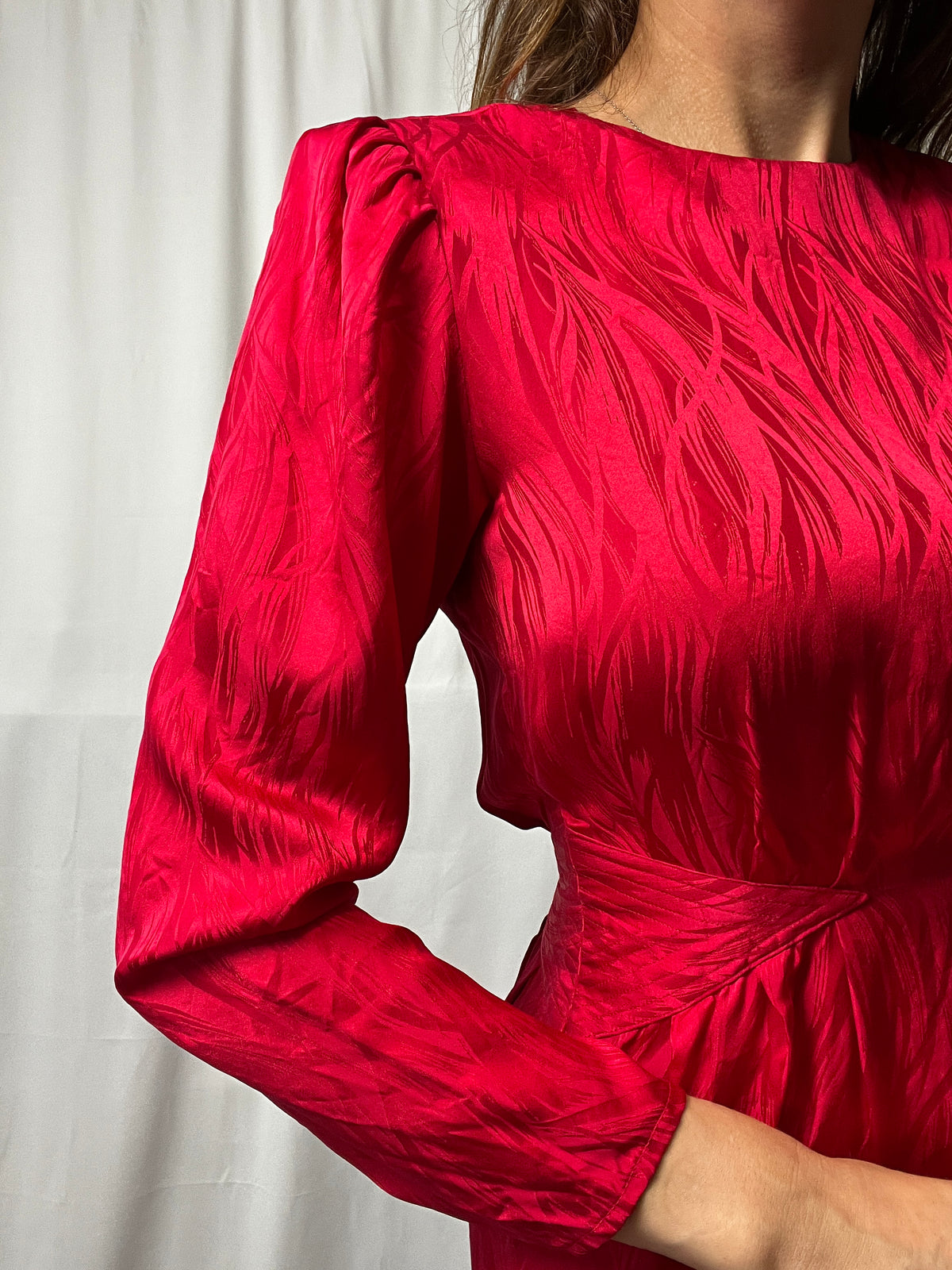 Vintage Argenti 100% Pure Silk Dress Made In Hong Kong Size S