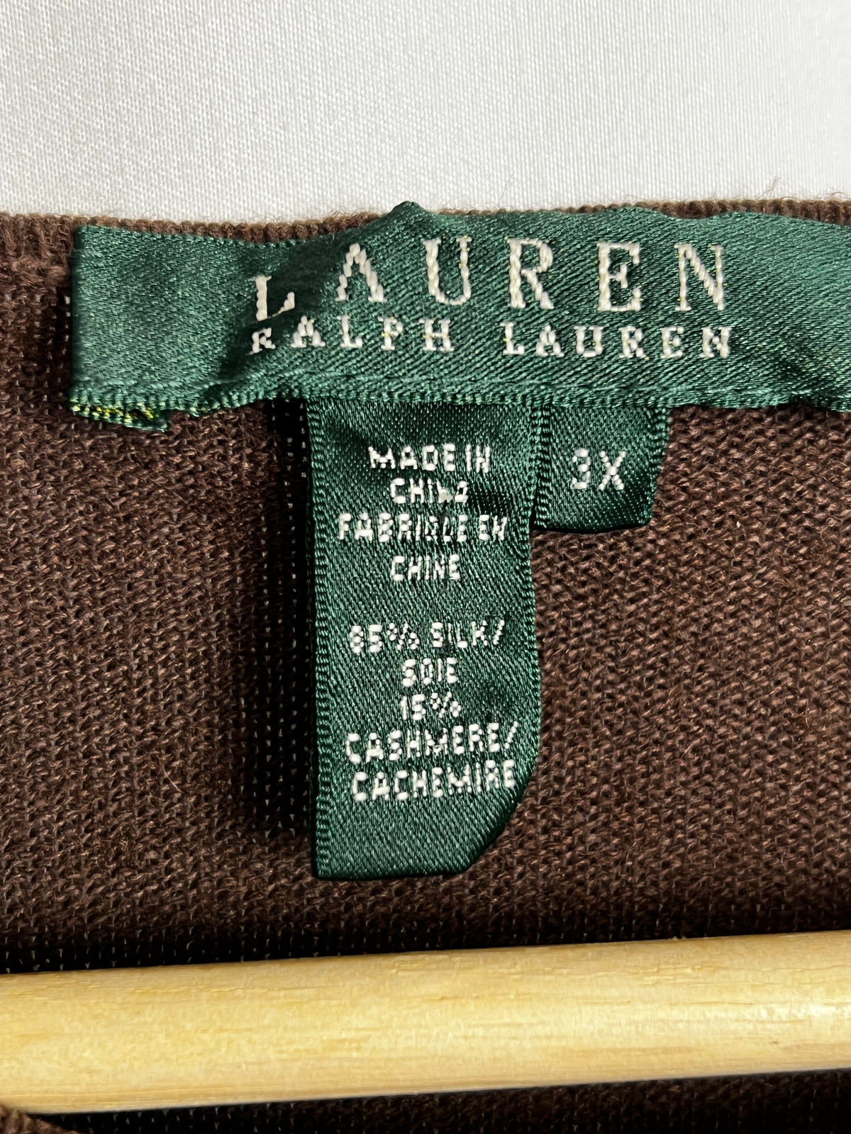 Ralph Lauren Silk & Cashmere Blend Knit Top Sweater Size XXXL