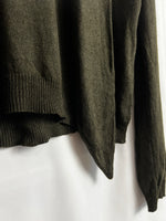 Ralph Lauren Silk & Cashmere Blend Knit Jumper With Draped Shawl Size L