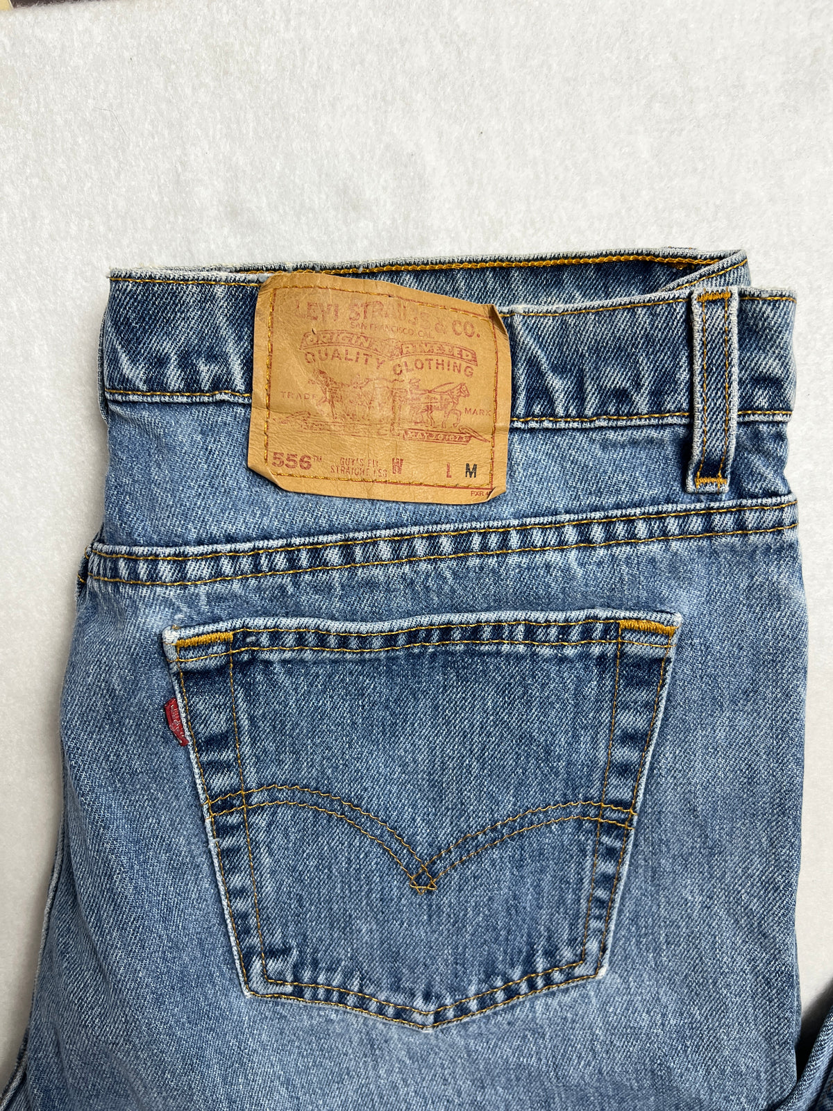 Vintage 90s 556 "Guy's Fit" Levis 556 Jeans | 16 MED | Made In USA | 100% Cotton
