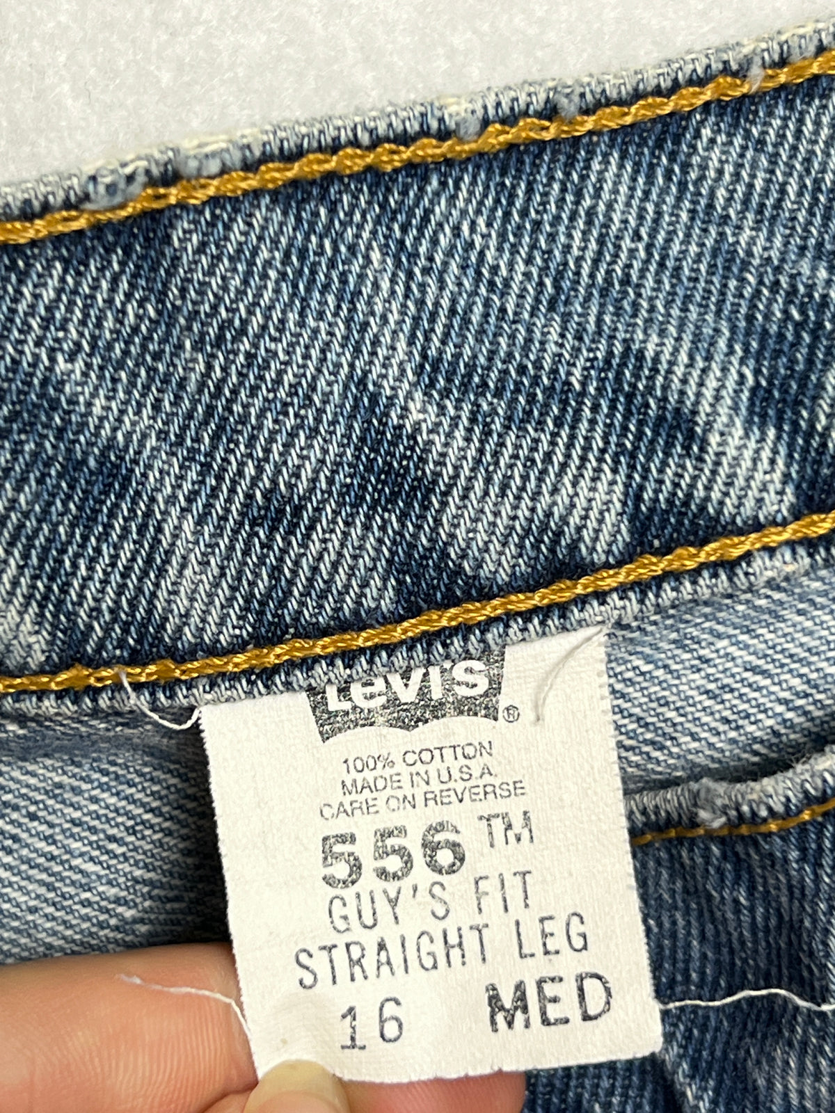 Vintage 90s 556 "Guy's Fit" Levis 556 Jeans | 16 MED | Made In USA | 100% Cotton