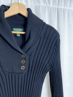 Ralph Lauren Ribbed Shawl Collar Sweater