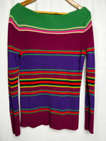 Ralph Lauren Multi Colour Striped Boat Neck Sweater