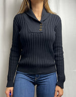 Ralph Lauren Ribbed Shawl Collar Sweater