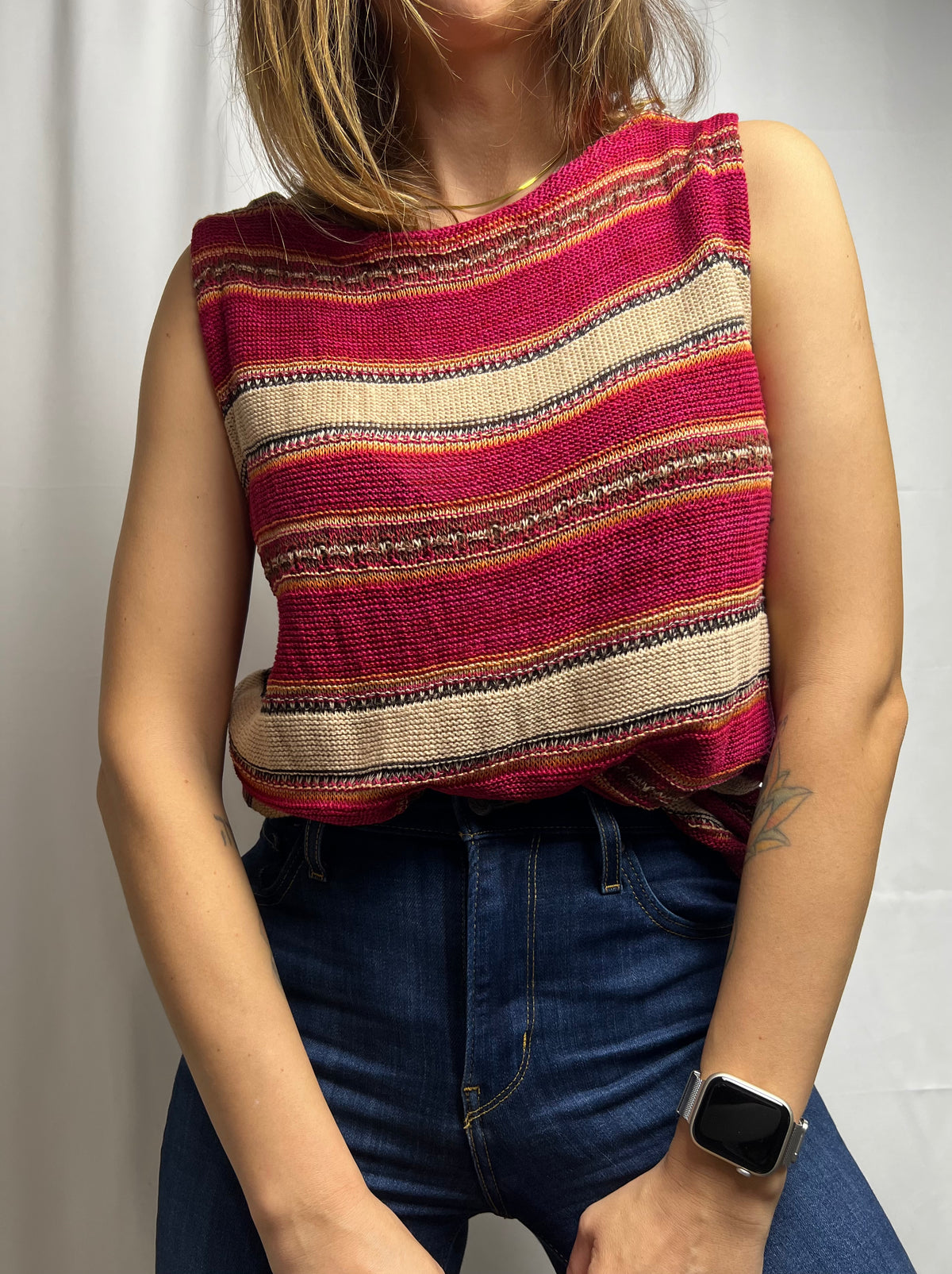 Ralph Lauren Linen Knit Sleeveless Dress Long Top