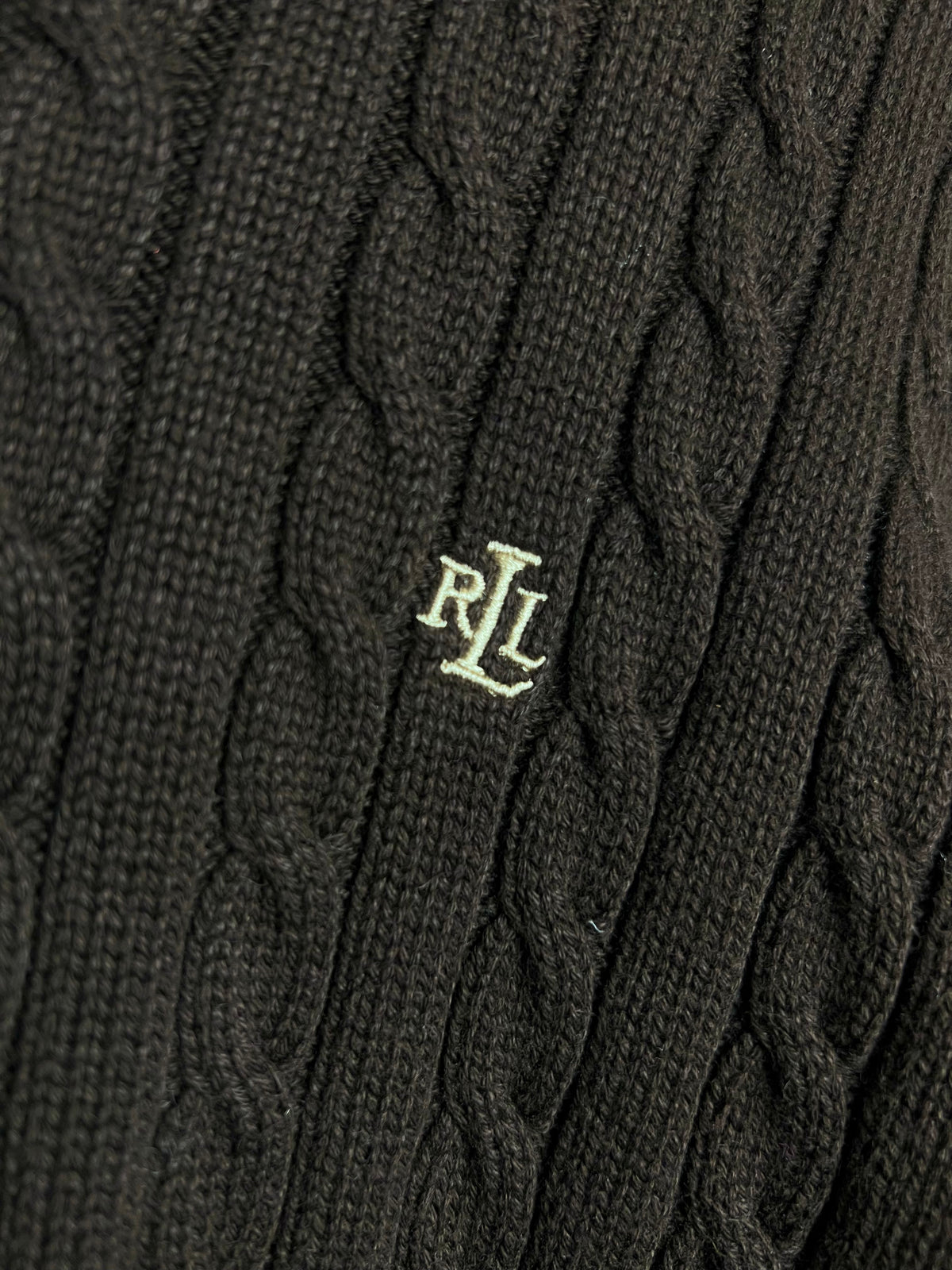 Ralph Lauren Cable Knit Sweater with Embroidered Logo