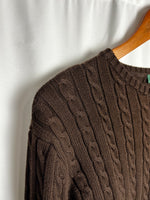Ralph Lauren Cable Knit Sweater with Embroidered Logo