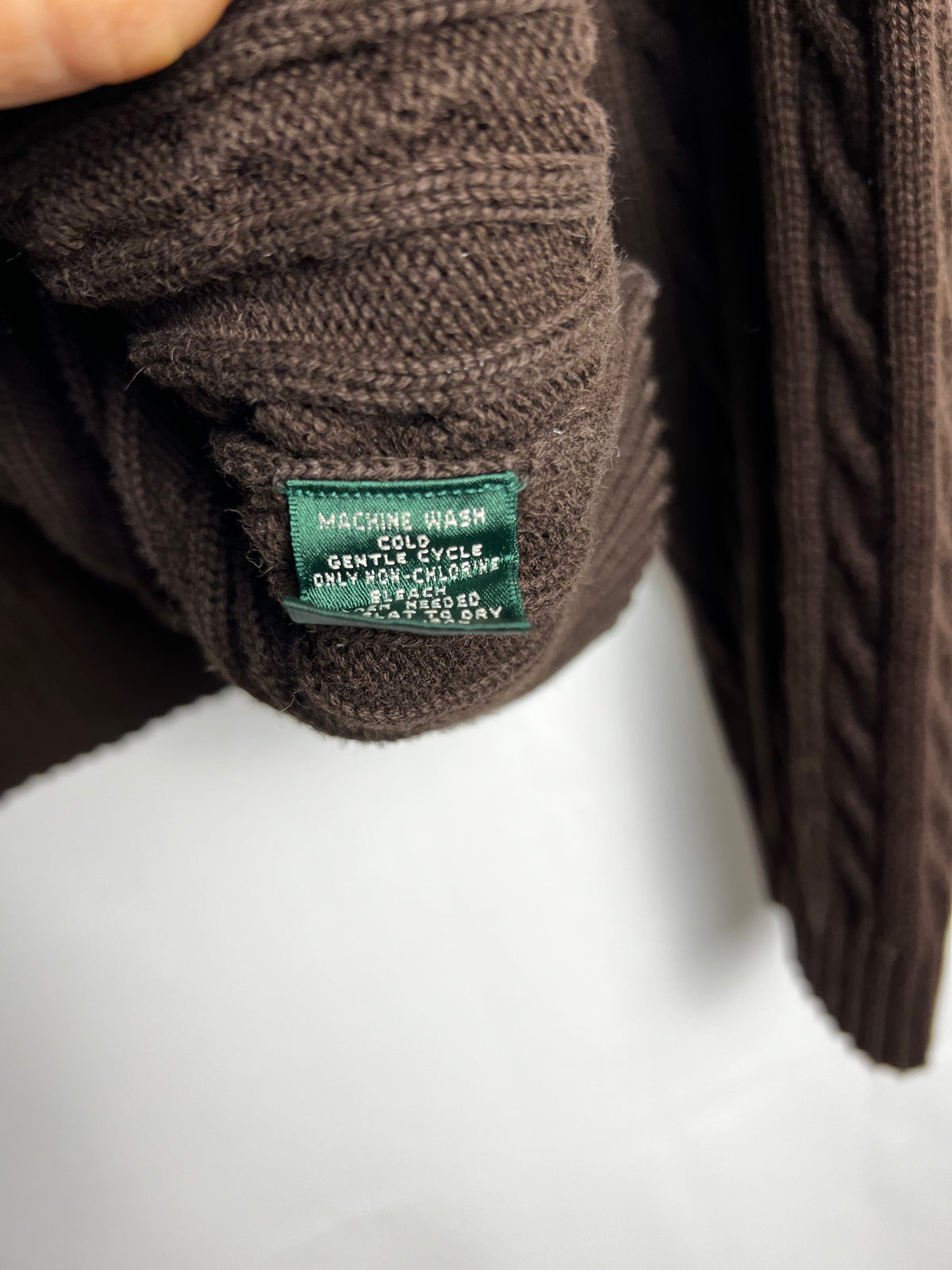 Ralph Lauren Cable Knit Sweater with Embroidered Logo