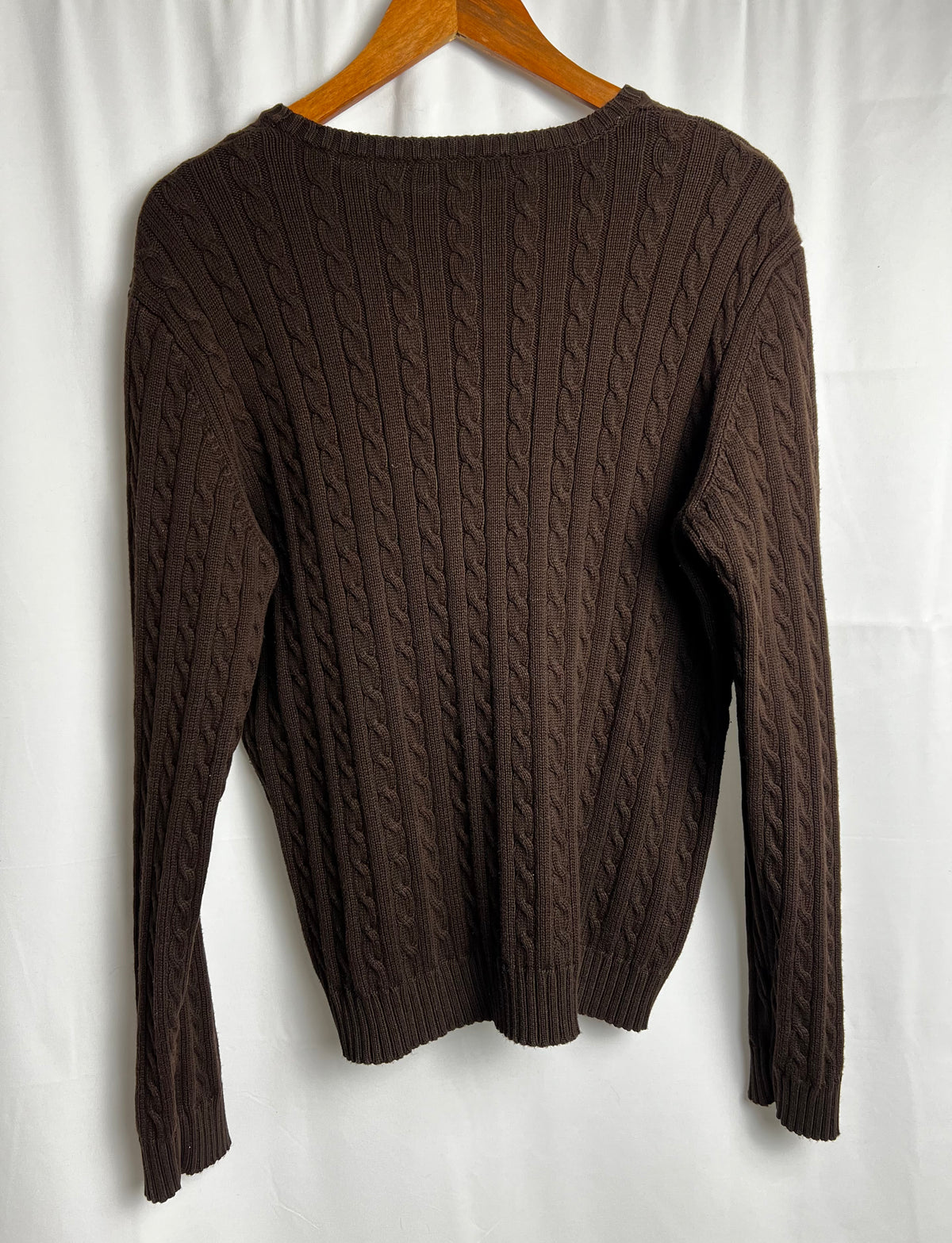 Ralph Lauren Cable Knit Sweater with Embroidered Logo