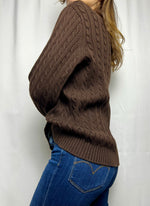 Ralph Lauren Cable Knit Sweater with Embroidered Logo