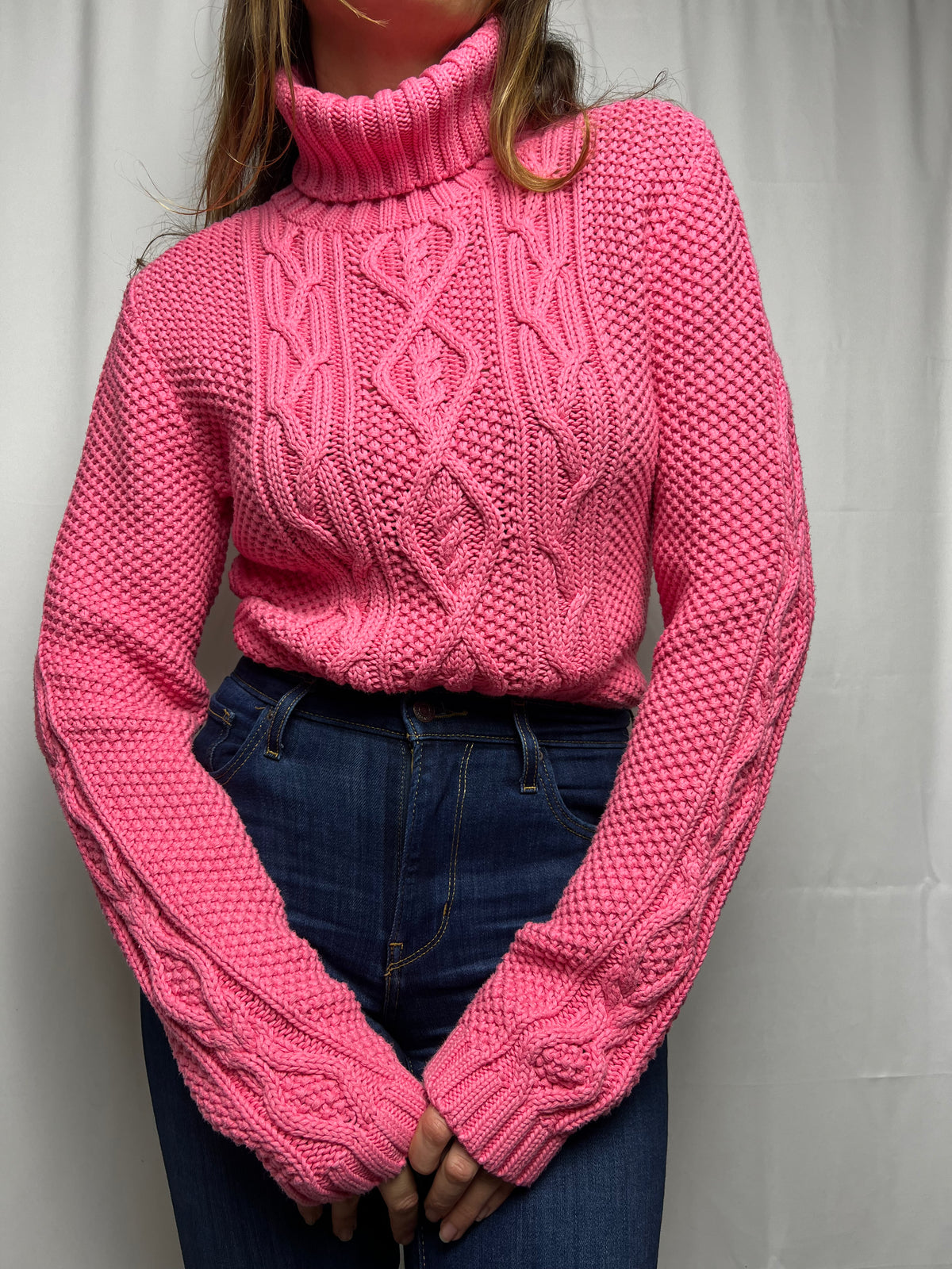 Ralph Lauren Chunky Cable Knit Turtleneck Sweater