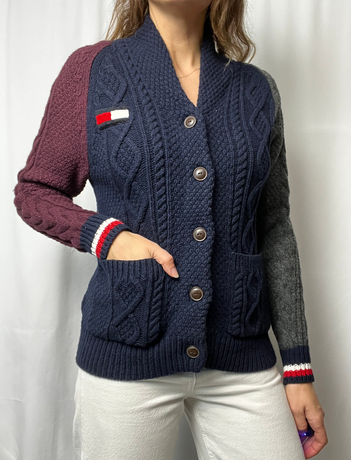 Tommy Hilfiger "Coleman" 80% Lambswool Cardigan Size XS