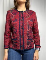 Vintage Janine Pauporté Wool Cardigan Made in France Size M