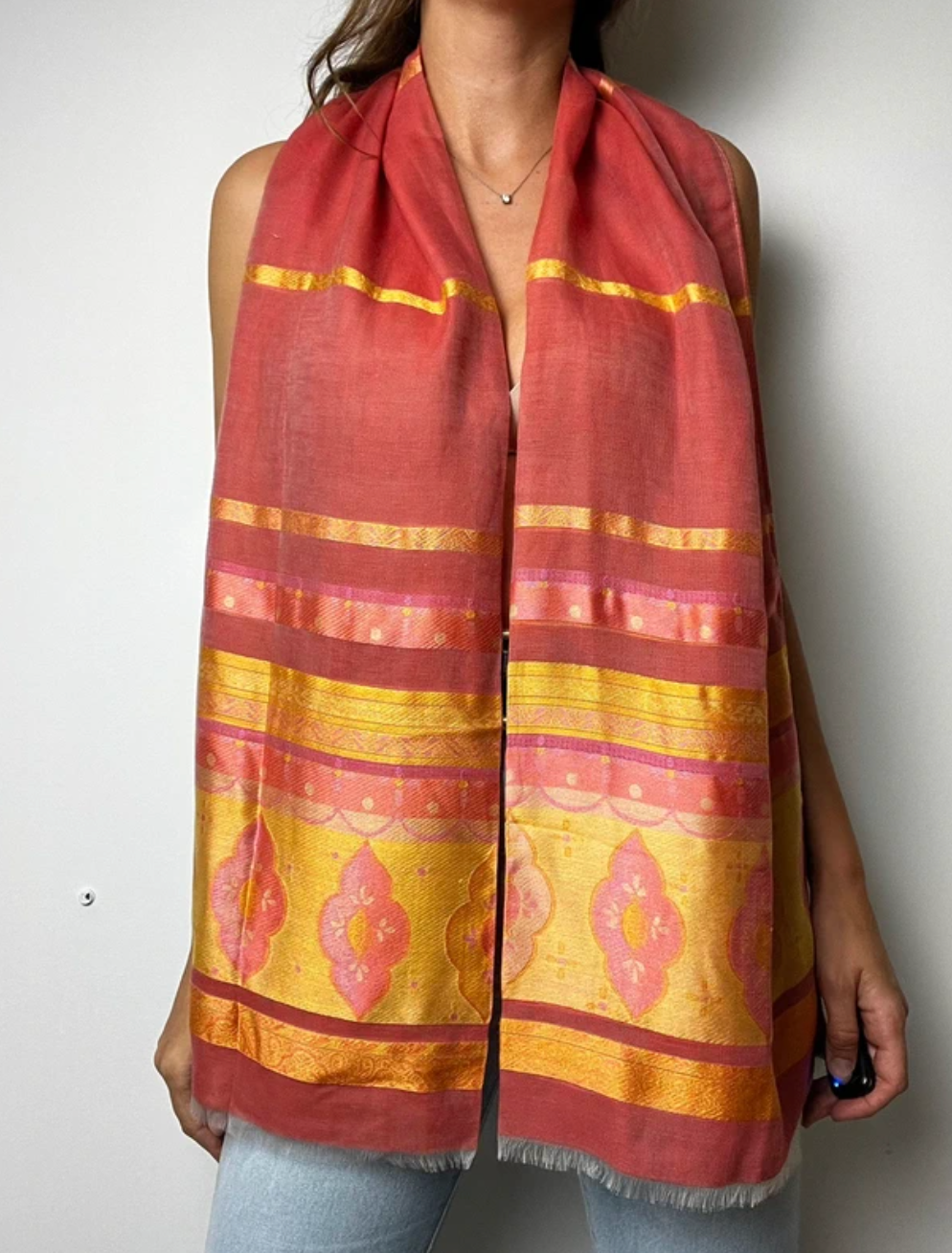 Silk Linen Blend Scarf Made In France