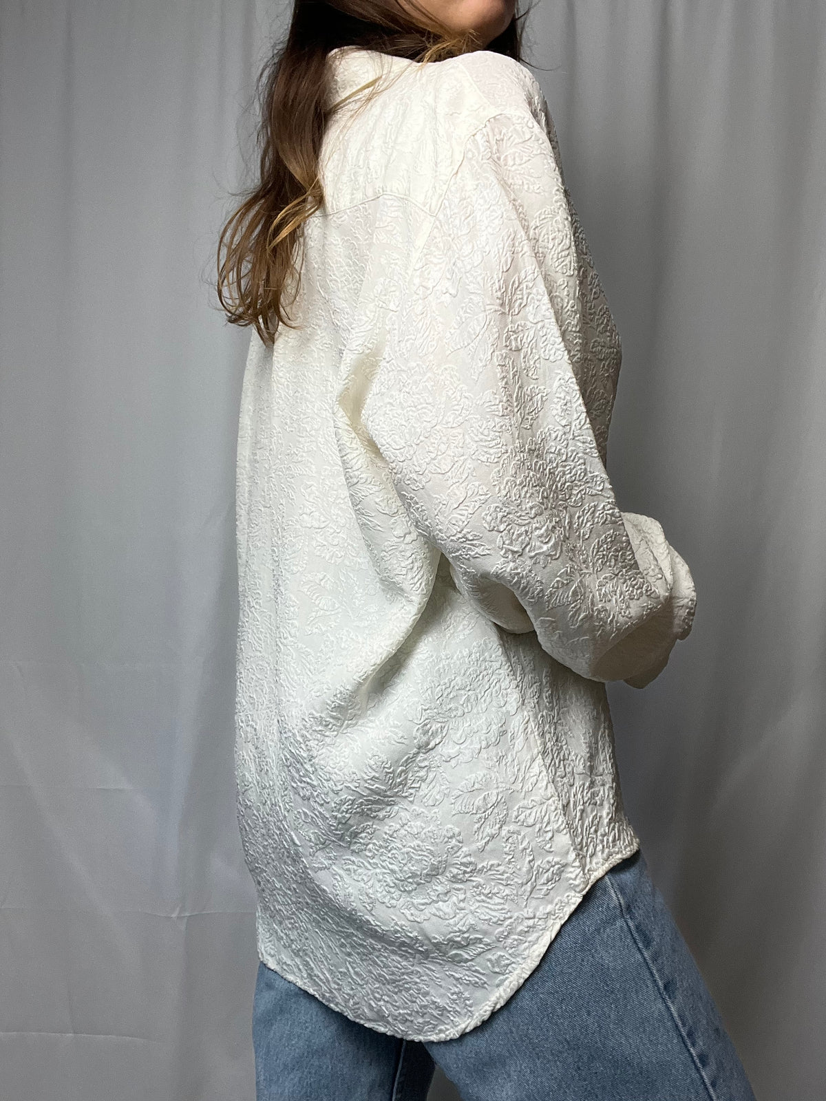 Vintage Silk Blouse Made In France Size M