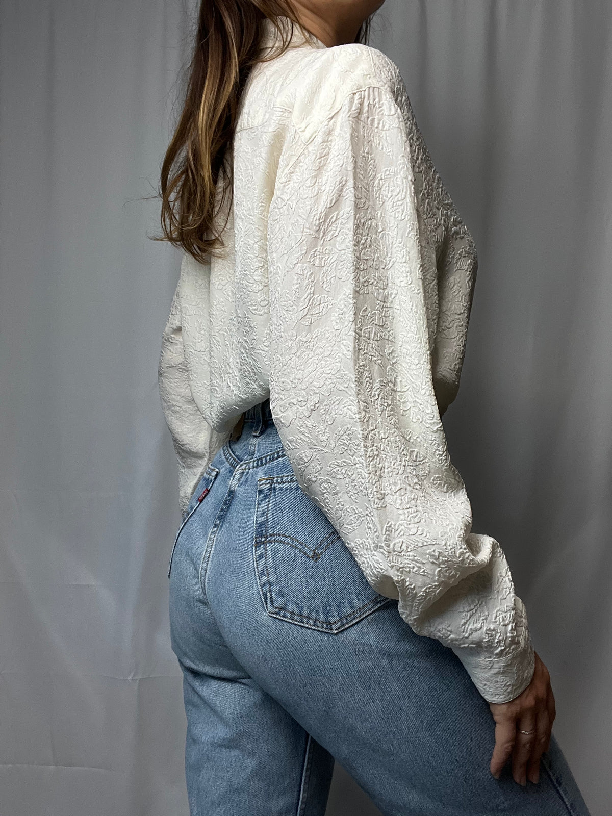 Vintage Silk Blouse Made In France Size M
