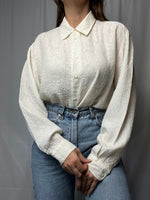 Vintage Silk Blouse Made In France Size M