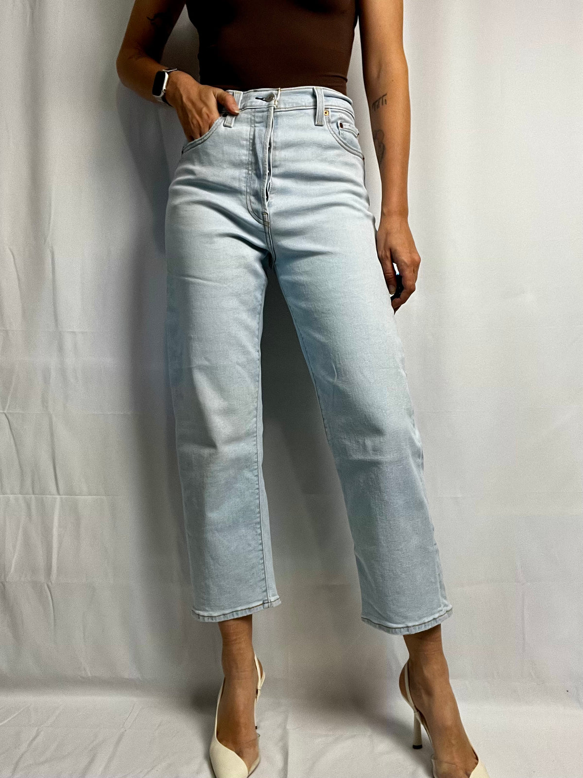 Levis Ribcage Straight Ankle Jeans W29 L27 size M