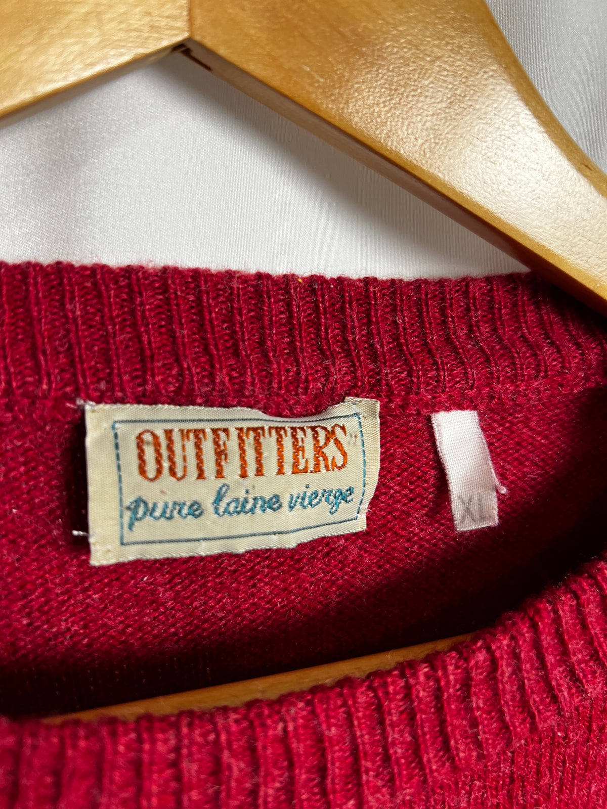 Vintage Outfitters Sweater 100% Pure Virgin Woolmark Wool Made In France Size L