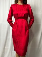 Vintage Argenti 100% Pure Silk Dress Made In Hong Kong Size S
