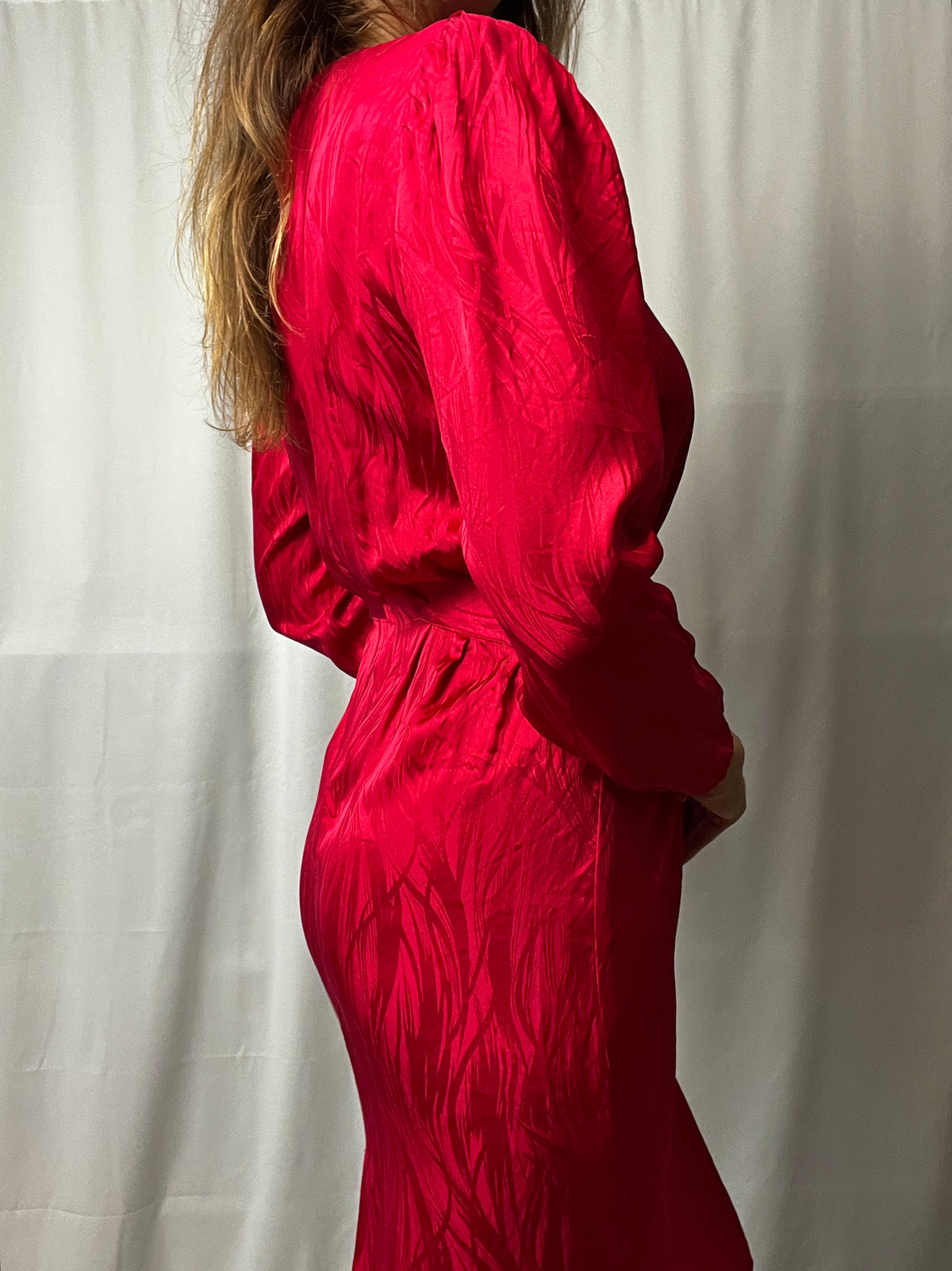Vintage Argenti 100% Pure Silk Dress Made In Hong Kong Size S