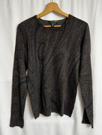 Ralph Lauren Silk & Cashmere Blend Knit Top Sweater Size L