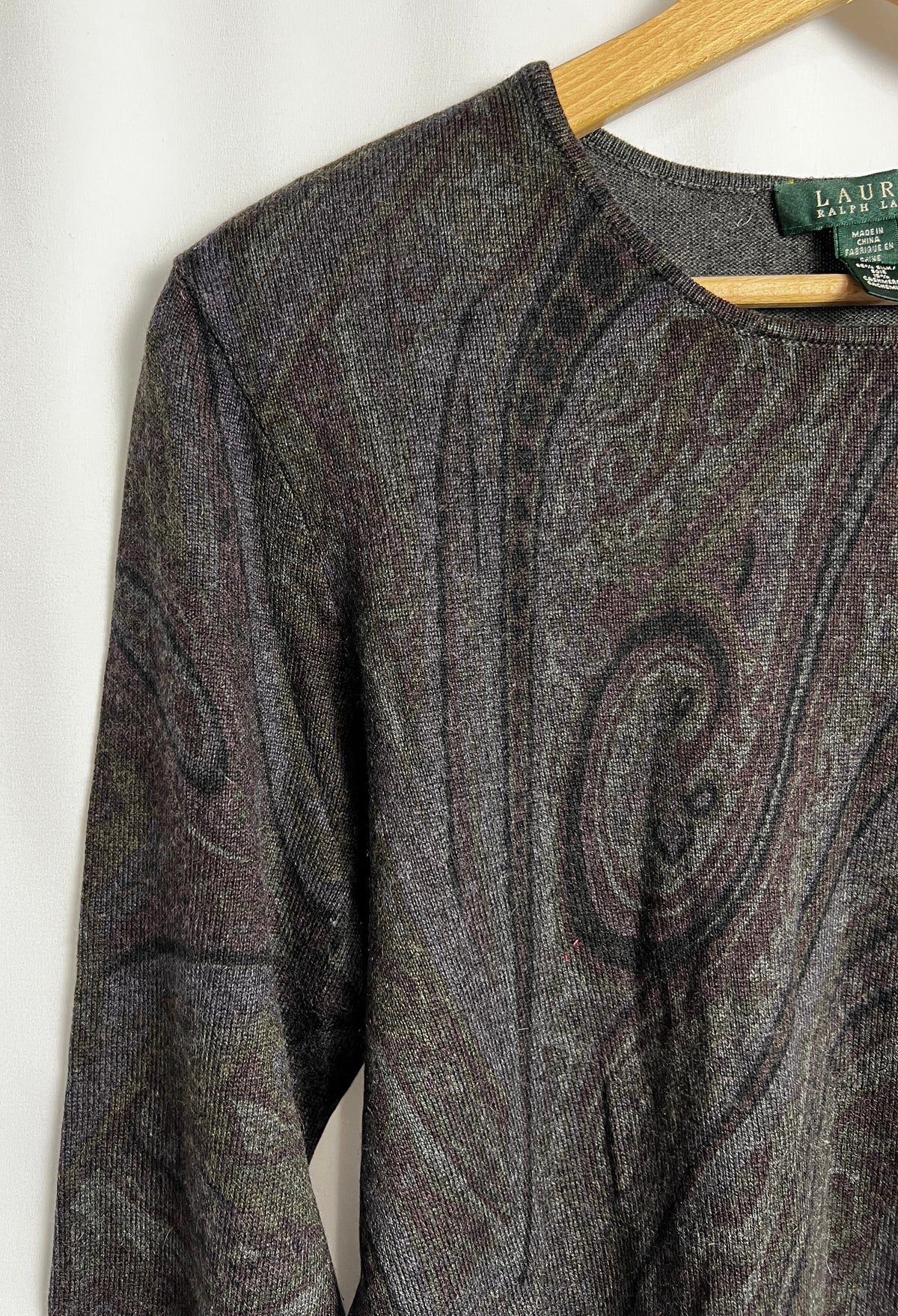Ralph Lauren Silk & Cashmere Blend Knit Top Sweater Size L