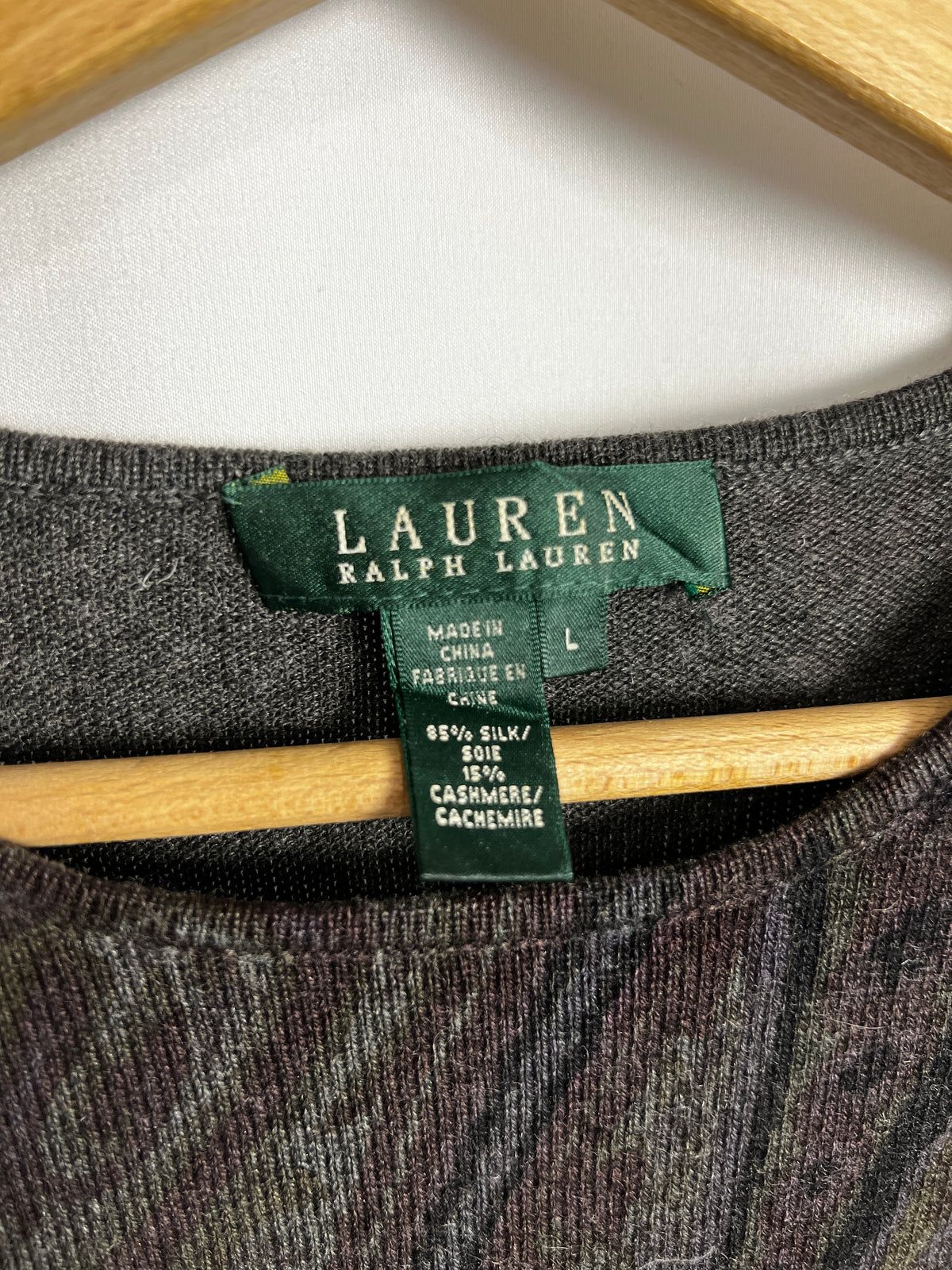 Ralph Lauren Silk & Cashmere Blend Knit Top Sweater Size L