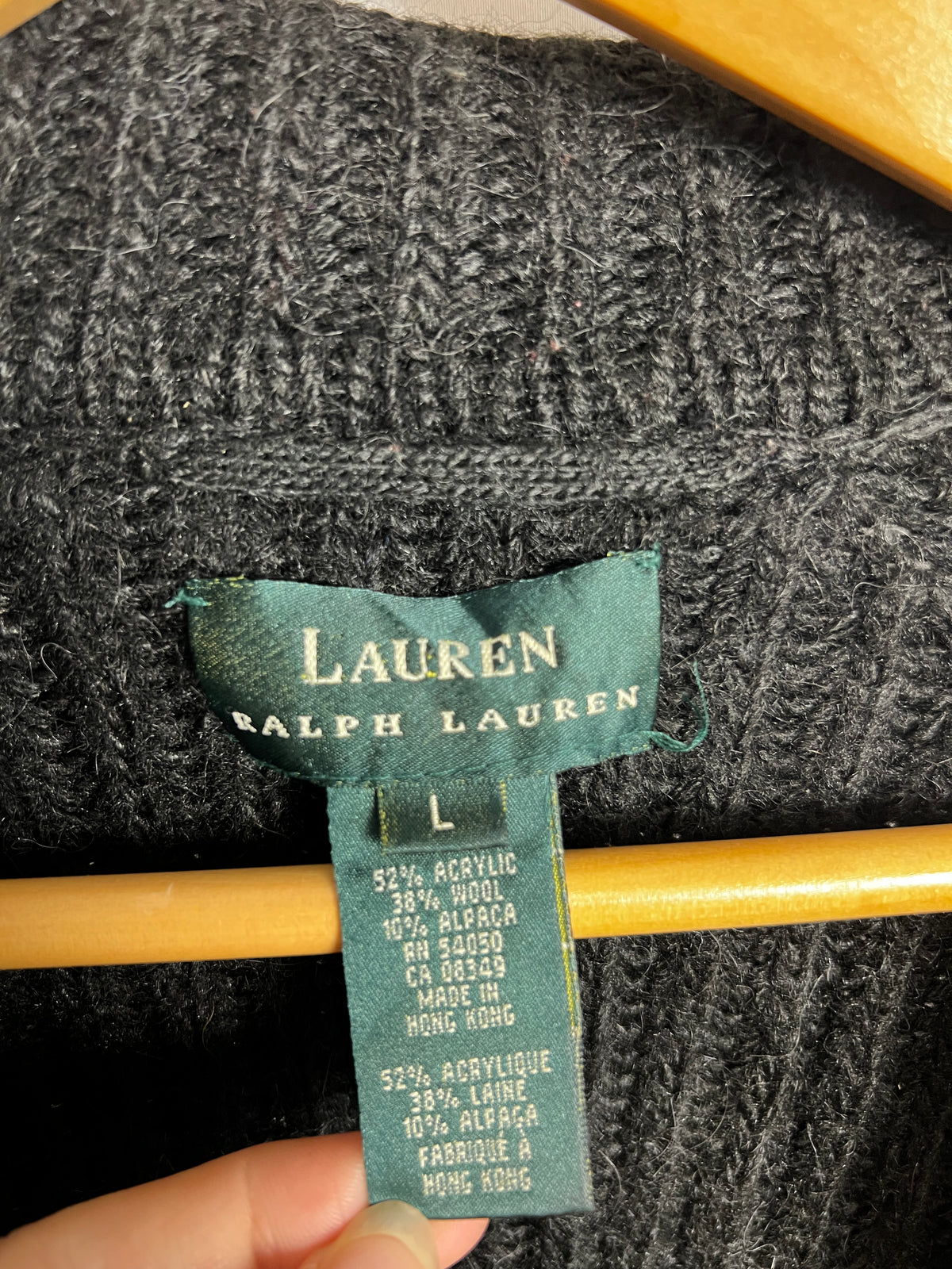 Ralph Lauren Wool Alpaca Blend Cardigan Size L
