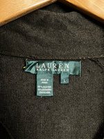 Ralph Lauren Silk & Cashmere Blend Knit Jumper With Draped Shawl Size L