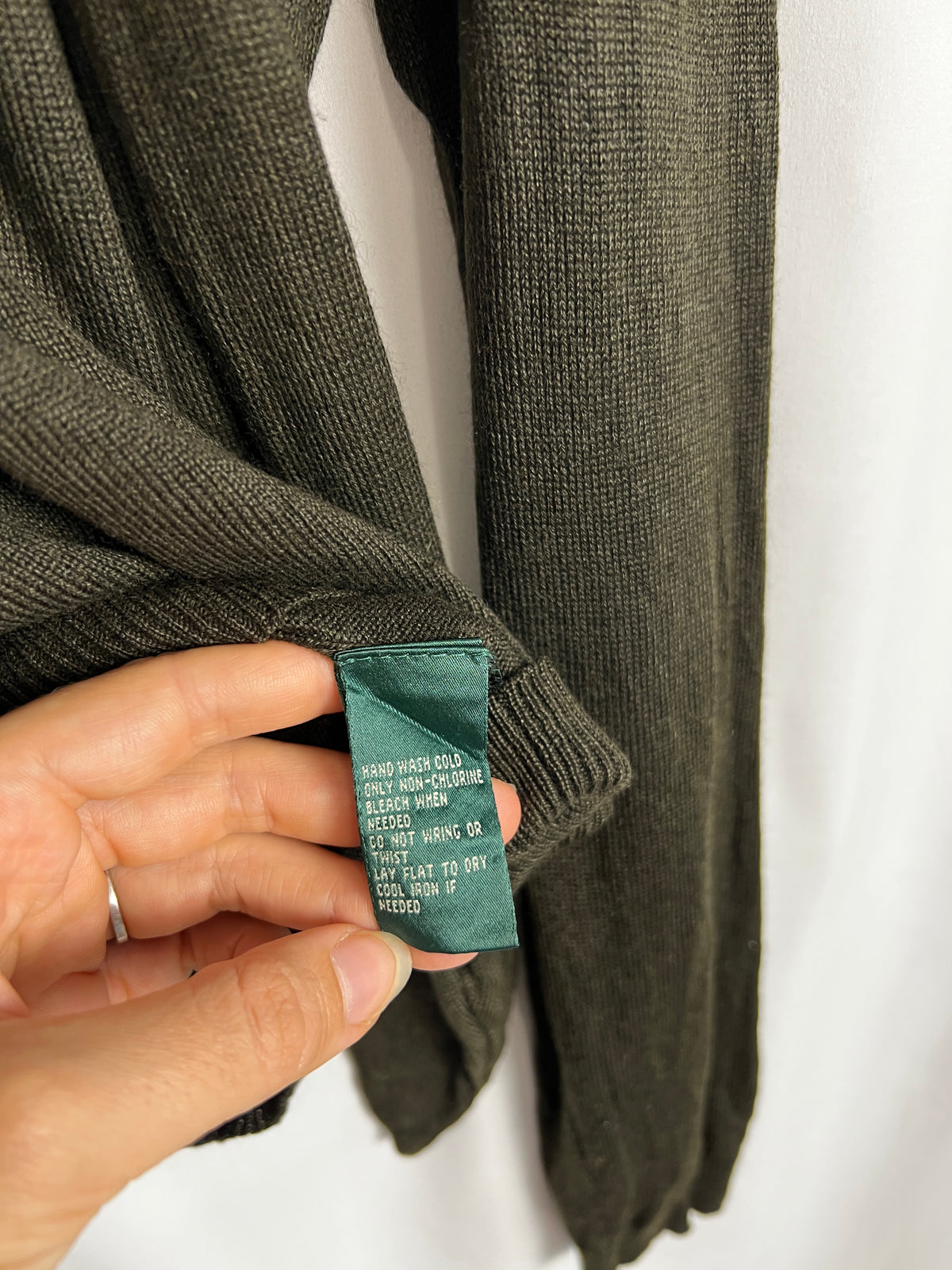 Ralph Lauren Silk & Cashmere Blend Knit Jumper With Draped Shawl Size L
