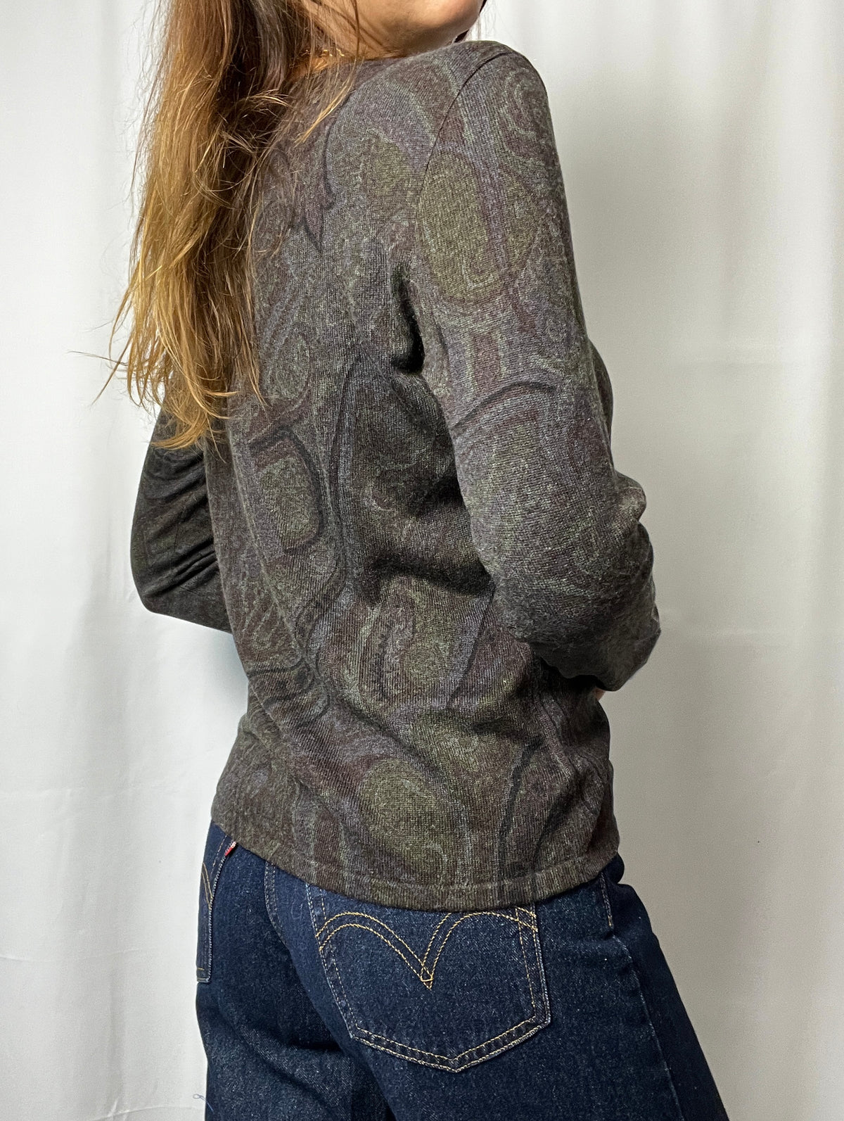 Ralph Lauren Silk & Cashmere Blend Knit Top Sweater Size L