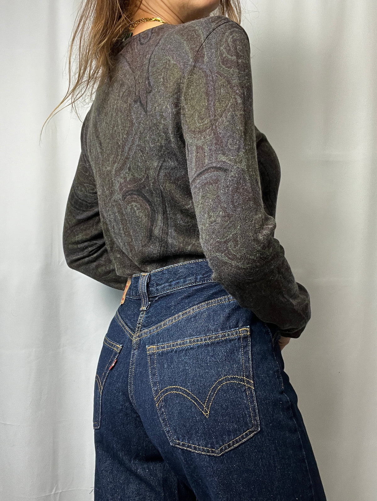 Ralph Lauren Silk & Cashmere Blend Knit Top Sweater Size L