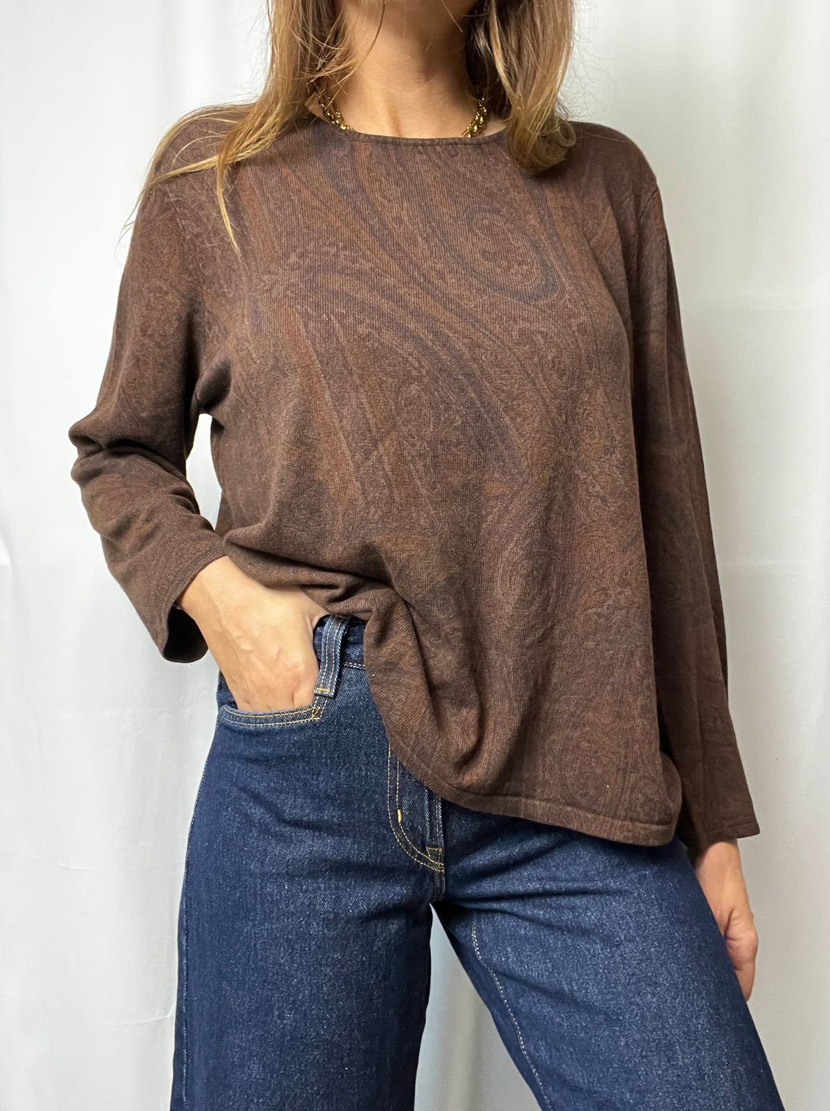 Ralph Lauren Silk & Cashmere Blend Knit Top Sweater Size XXXL