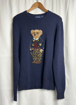 Polo Ralph Lauren Preppy Camo Bear Wool Jumper Size S