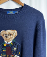 Polo Ralph Lauren Preppy Camo Bear Wool Jumper Size S