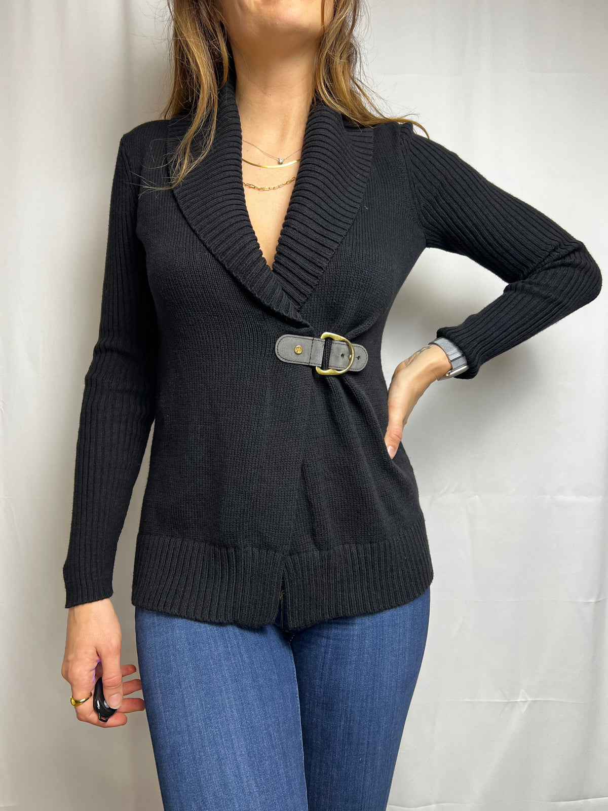 Ralph Lauren Black Cardigan Sweater Size XS
