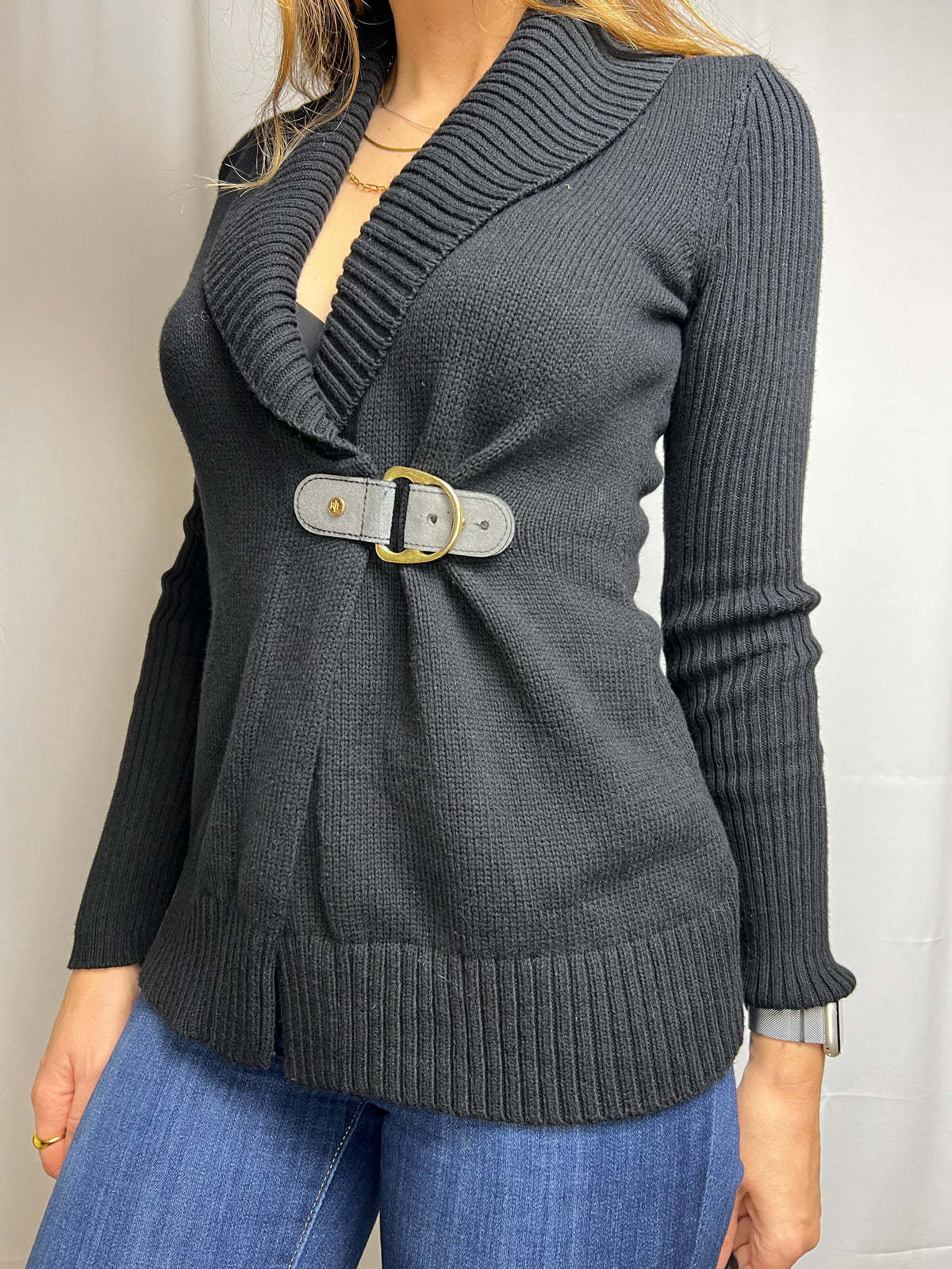 Ralph Lauren Black Cardigan Sweater Size XS