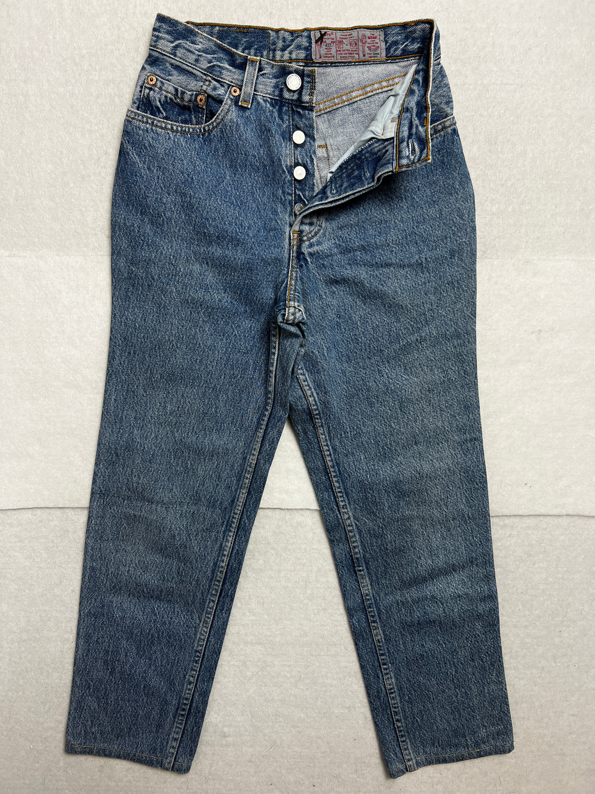 Vintage 80s 90s Levis RARE 901 Jeans W26 (Size XS) | Made In France | 100% Cotton