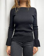 Ralph Lauren Boatneck Knit Jumper with Bell Sleeves Size L