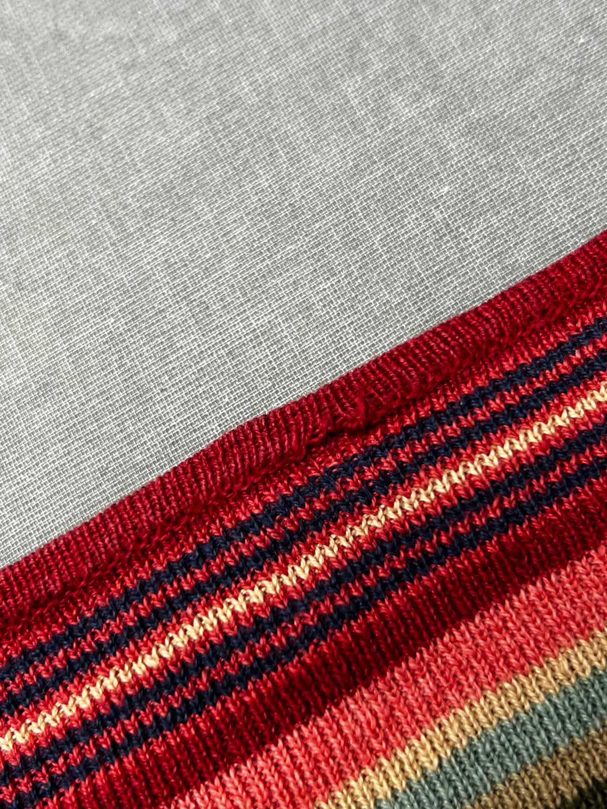 Ralph Lauren Linen Blend Colourful Striped Knit Sweater Size S