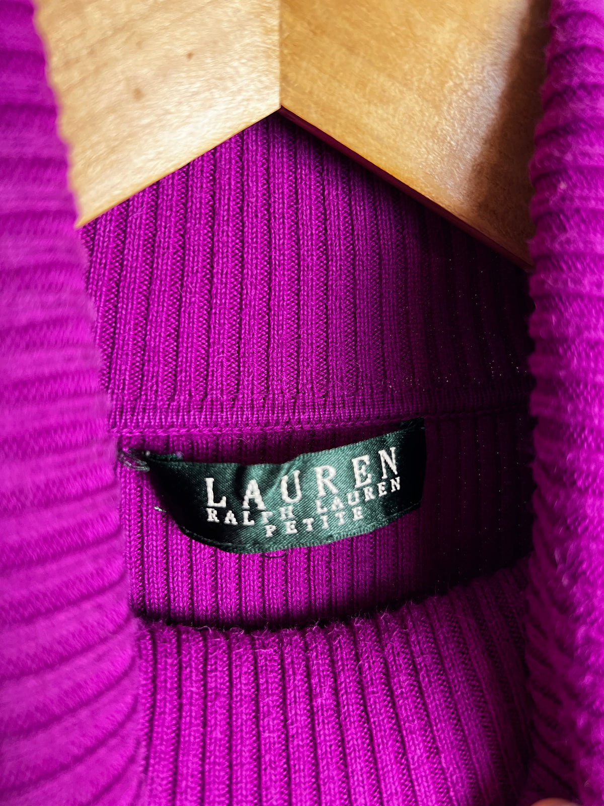 Ralph Lauren Ribbed Turtleneck Sweater with Monogram Embroidered Logo