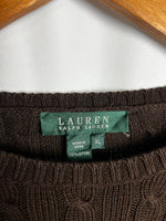 Ralph Lauren Cable Knit Sweater with Embroidered Logo