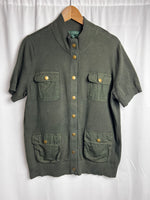 Vintage Ralph Lauren 90s Cardigan Sweater With Cargo Pockets Size XL